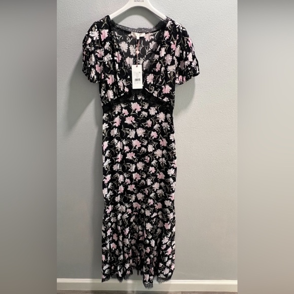 LoveShackFancy Aurelle Floral Lace Midi Dress - Picture 3 of 4